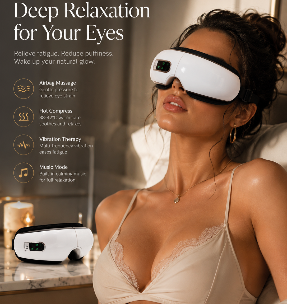 Smart Heated Eye Massager Rechargeable