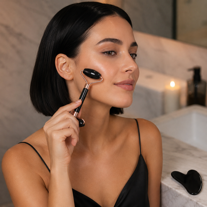 Wrinkle Remover 2-in-1 Facial Roller & Gua Sha Set